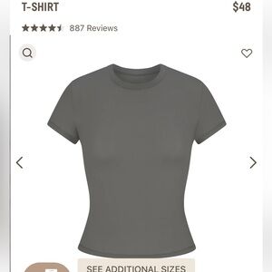 NWT Skims fits everybody shirt gunmetal